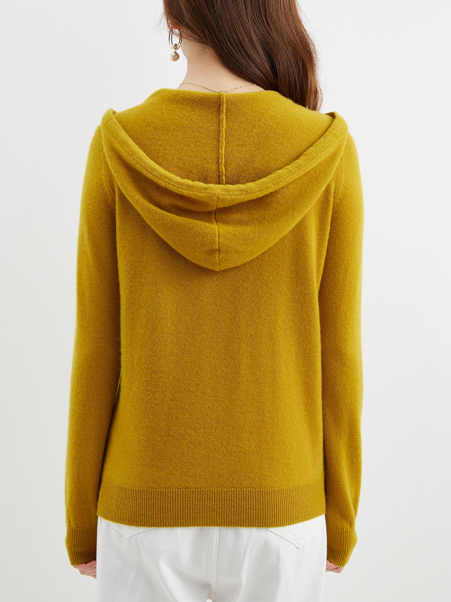 Hooded Sweatshirt Cardigan Fashion Womens Clothing Cardigans Zip Hoodie Fall Winter 100% Merino Wool Warm Sweaters Knitwears y2k