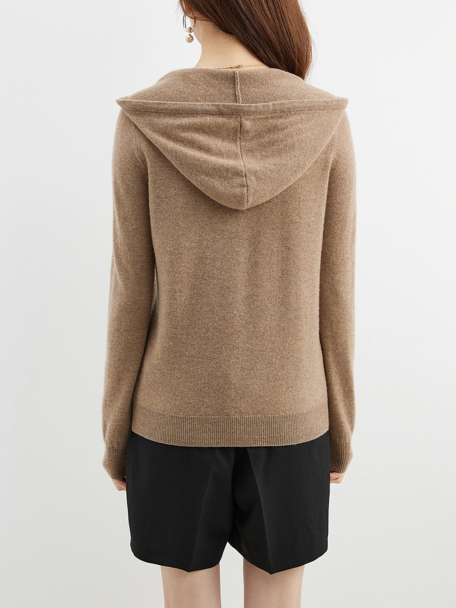 Hooded Sweatshirt Cardigan Fashion Womens Clothing Cardigans Zip Hoodie Fall Winter 100% Merino Wool Warm Sweaters Knitwears y2k