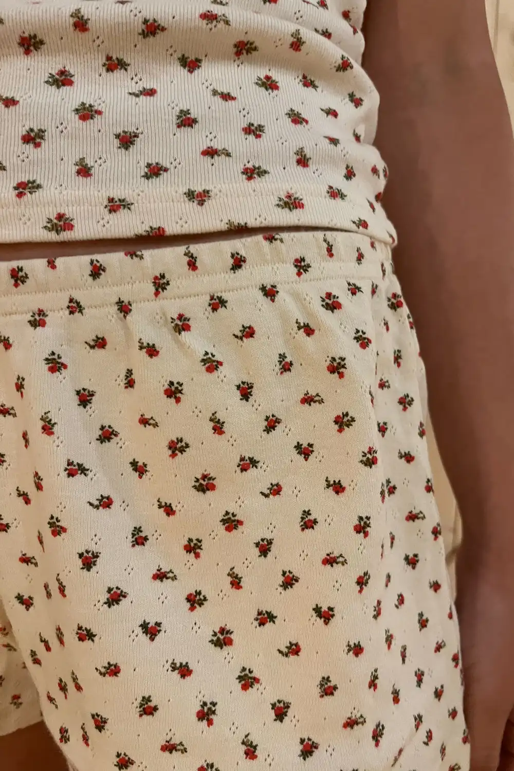 Sweet Floral Print Two Piece Set Women Hollow-out Sleeveless Crop Top And Shorts Summer Outfits Casual Vintage Cotton Short Sets