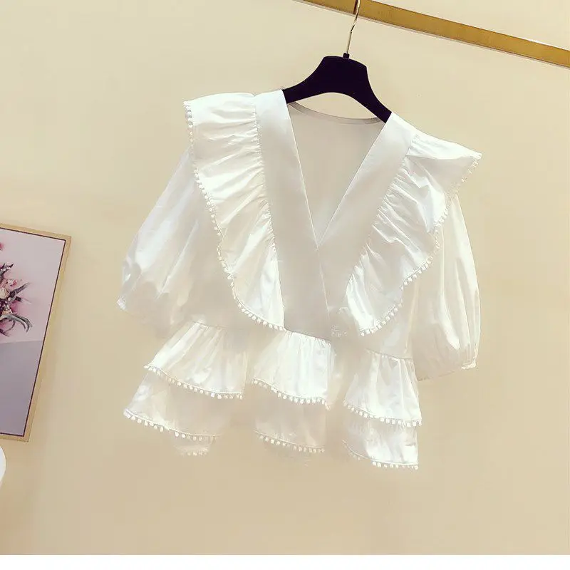 Summer Elegant Women's Pants Set Pleated Chiffon Shirt Top Sports Jeans Two-piece Set Trouser Suits Female Clothing Tracksuit