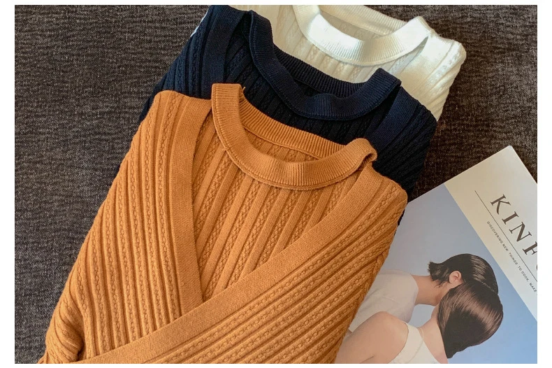 2025 Women Spring Halter Neck Sweater Slim Stretch Sexy Pullovers Long Sleeve Good Quality Women Fashion Sweater Tops