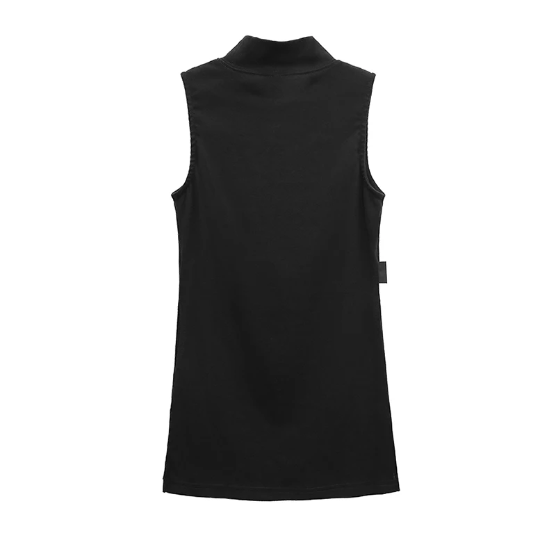 Karrcat Yamamoto Style Black Tank Top Grunge Gothic Turtleneck Tops Cyber Y2k Chic Designer Clothes Dark Aesthetic Streetwear