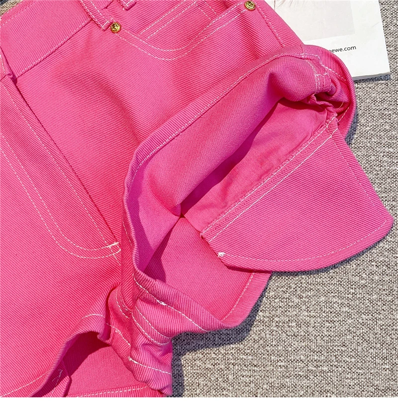 HIGH STREET New Fashion Runway 2026 Designer Shorts Women's Embroidered Irregular Denim Shorts