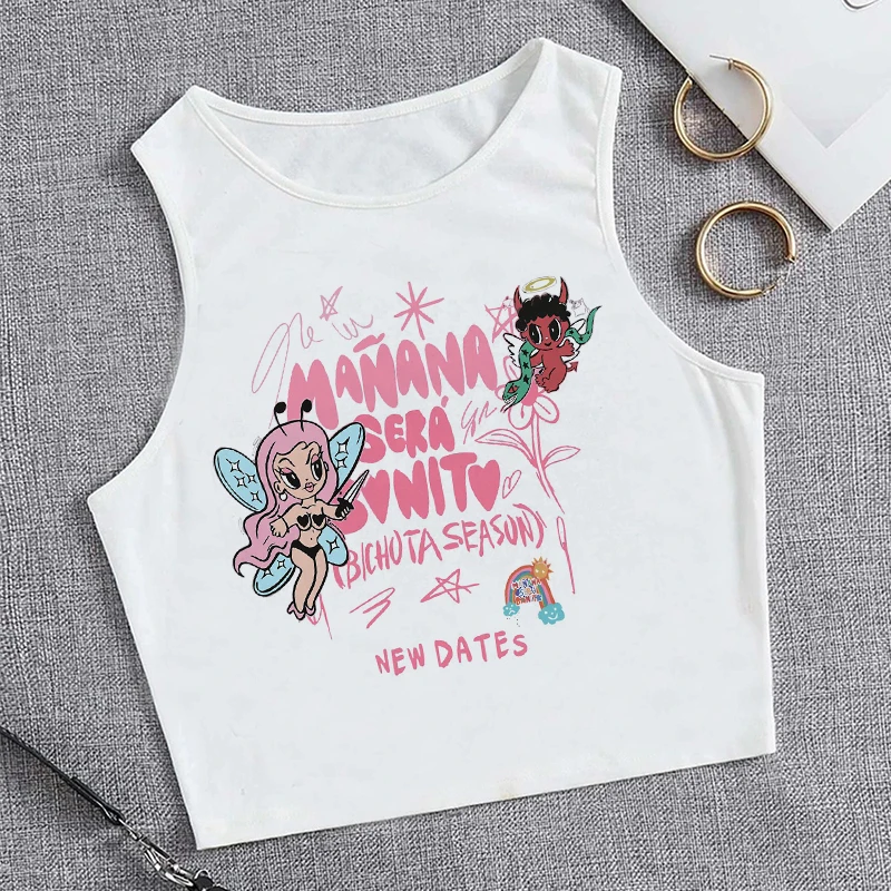 Hip Hop Tank Top Crop Top Manana Sera Bonito Bichota Karol G T Shirt Women Graphic T Shirts Trendy Clothing Grunge Tee Cropped
