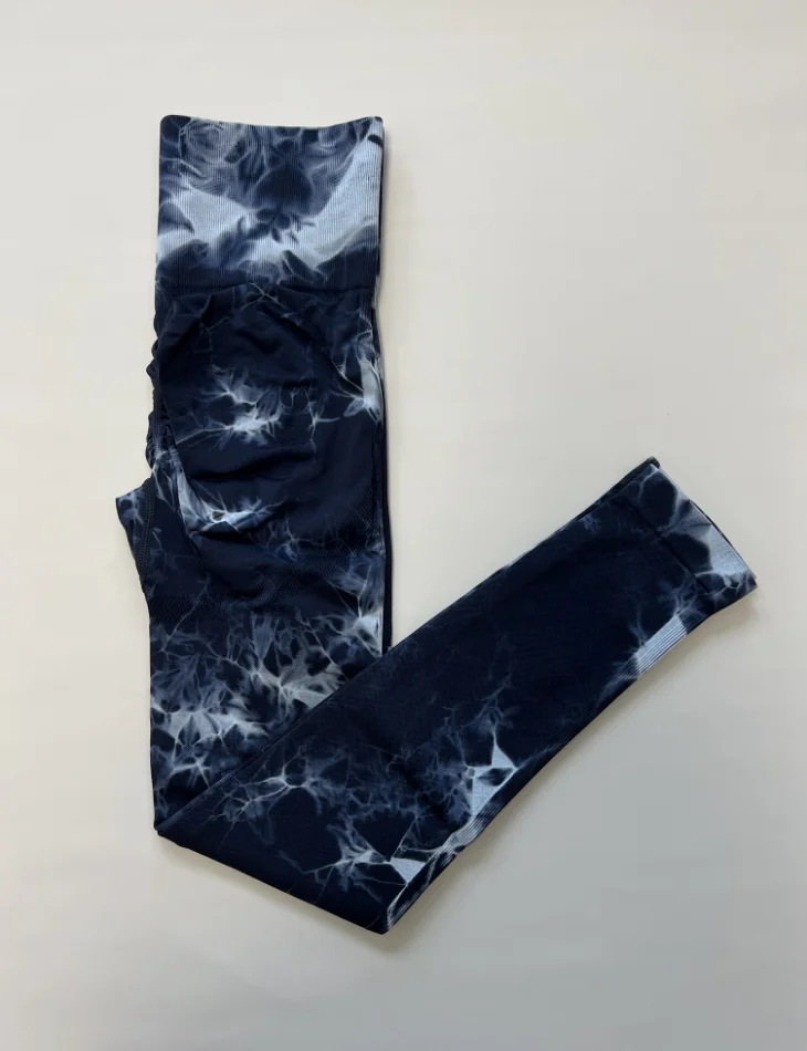 Women Tiedye Gym Leggings Seamless Yoga Pants Scrunch Sports Fitness Tights High Waist Workout Training Leggins Drop Shipping