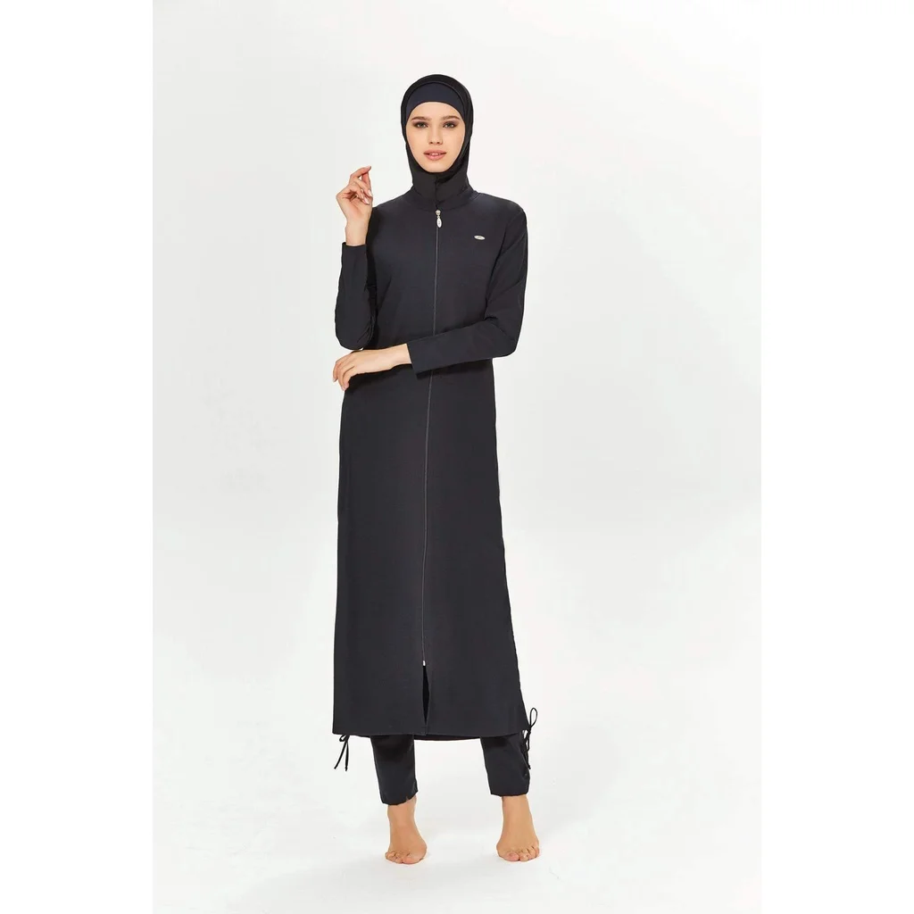 3PCS Muslim Modest Burkini Femmes Swimwear Swimsuit For Women Abayas Hijab Islamic Long Sleeve Full Cover Ups Swimming Suit Swim
