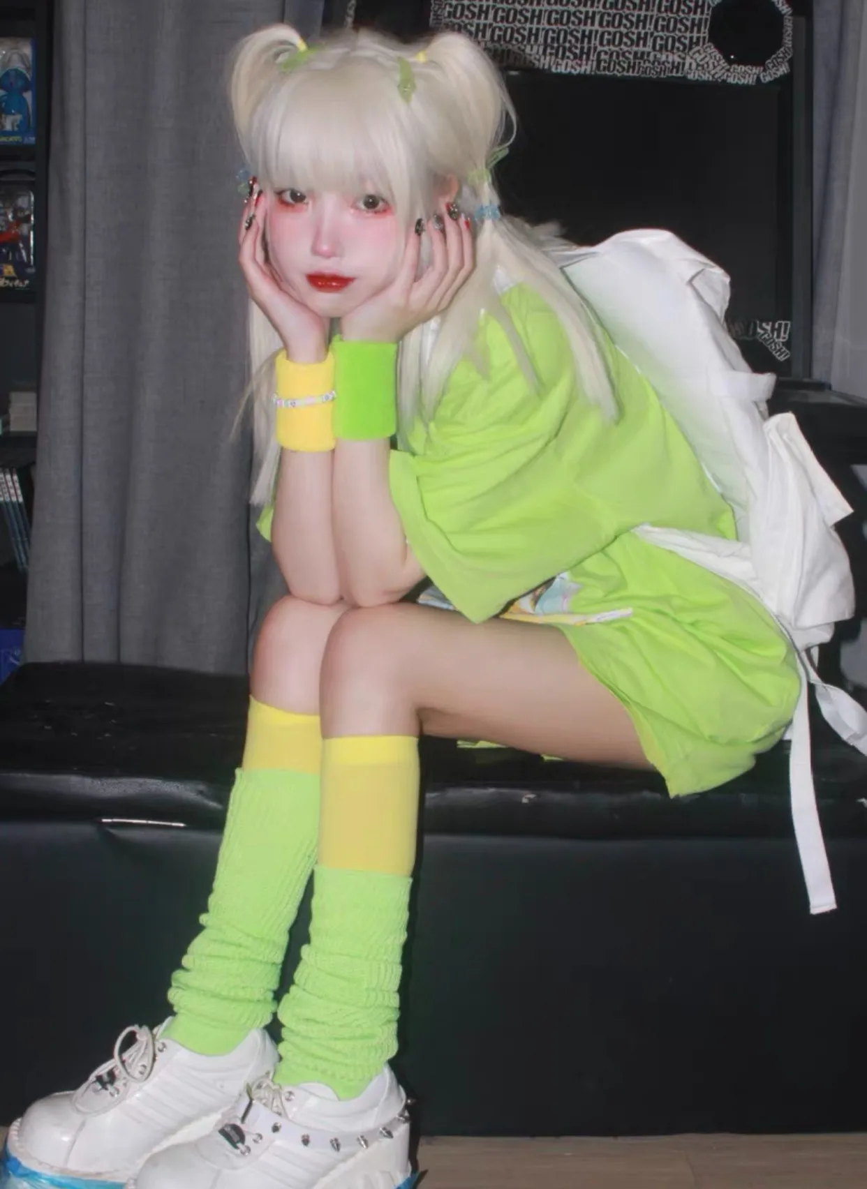 Karrcat Y2k Aesthetics T-shirt 2000s Harajuku E-girls Short Sleeve Tshirt Metal Cyber Chic Tops Punk Style Mall Goth Alt Clothes