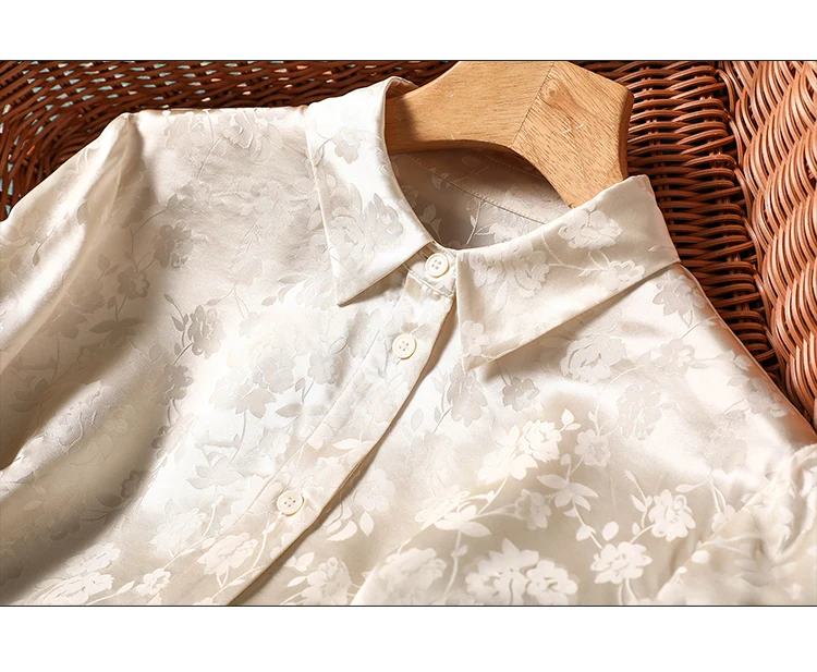 New Spring Women blouses Fashion jacquard Ladies Shirts Elegant Style Tops blusa mujer