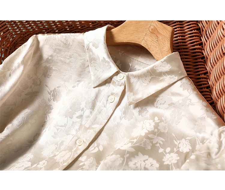 New Spring Women blouses Fashion jacquard Ladies Shirts Elegant Style Tops blusa mujer