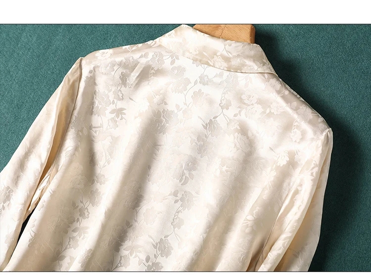New Spring Women blouses Fashion jacquard Ladies Shirts Elegant Style Tops blusa mujer
