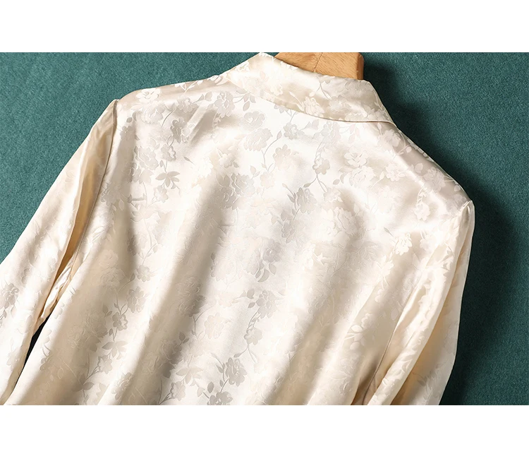 New Spring Women blouses Fashion jacquard Ladies Shirts Elegant Style Tops blusa mujer