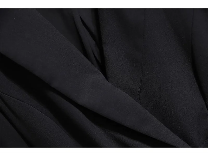 Spring Autumn Women's Dresses 2026 New Fashion Suit Collar Stitching Fake Two-Piece Elegant Lady Office Long Dress Vestidos