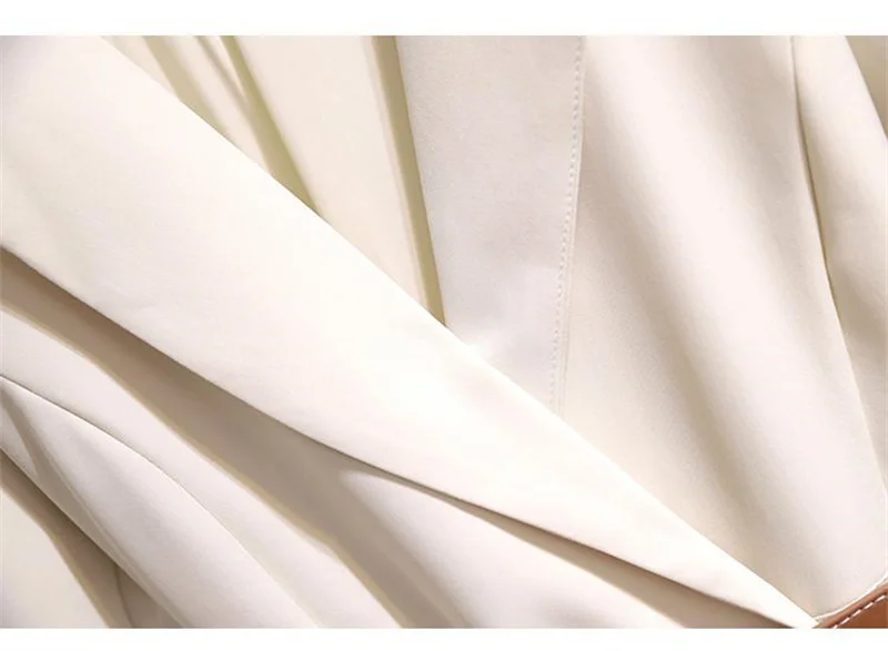 Spring Autumn Women's Dresses 2026 New Fashion Suit Collar Stitching Fake Two-Piece Elegant Lady Office Long Dress Vestidos