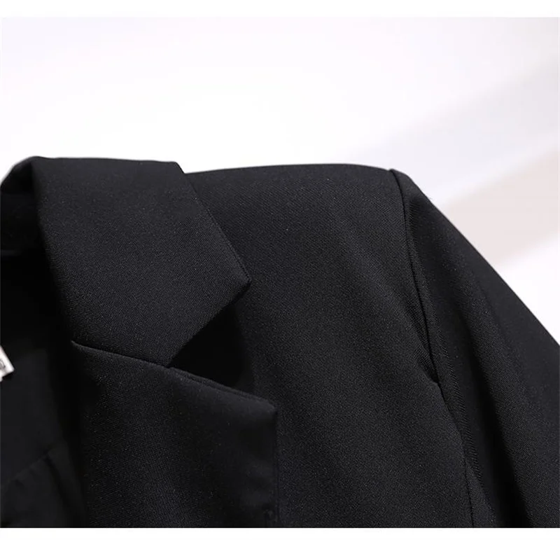 Spring Autumn Women's Dresses 2026 New Fashion Suit Collar Stitching Fake Two-Piece Elegant Lady Office Long Dress Vestidos