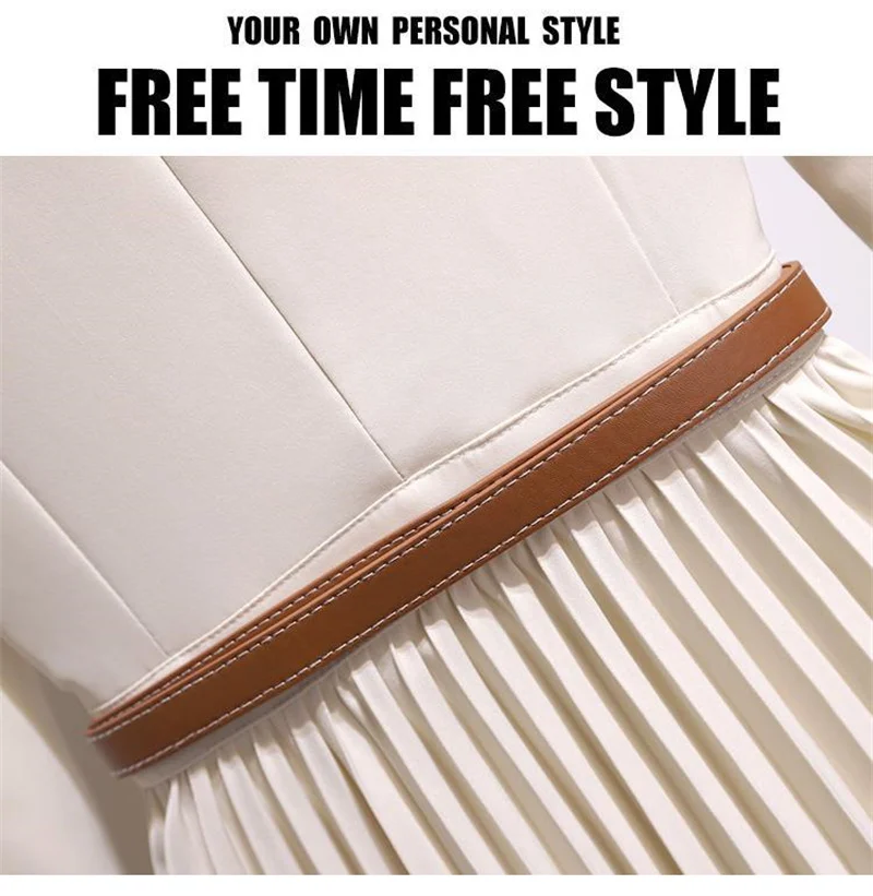 Spring Autumn Women's Dresses 2026 New Fashion Suit Collar Stitching Fake Two-Piece Elegant Lady Office Long Dress Vestidos