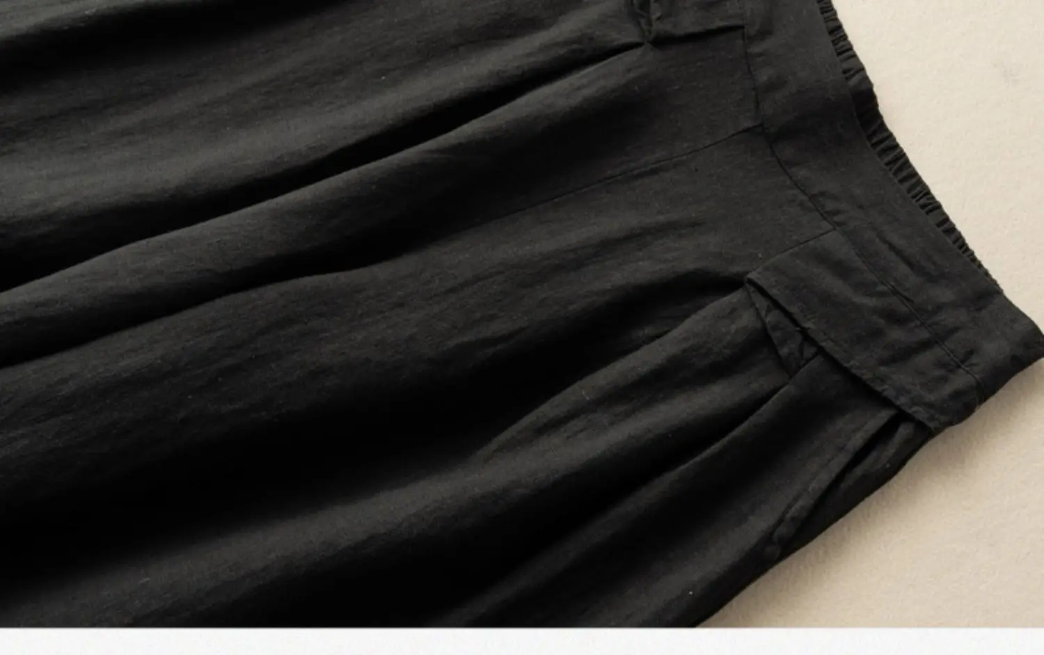 Women Casual Wide Leg Pants New 2023 Summer Vintage Style Solid Color Loose Comfortable Female Cotton Linen Trousers B2607