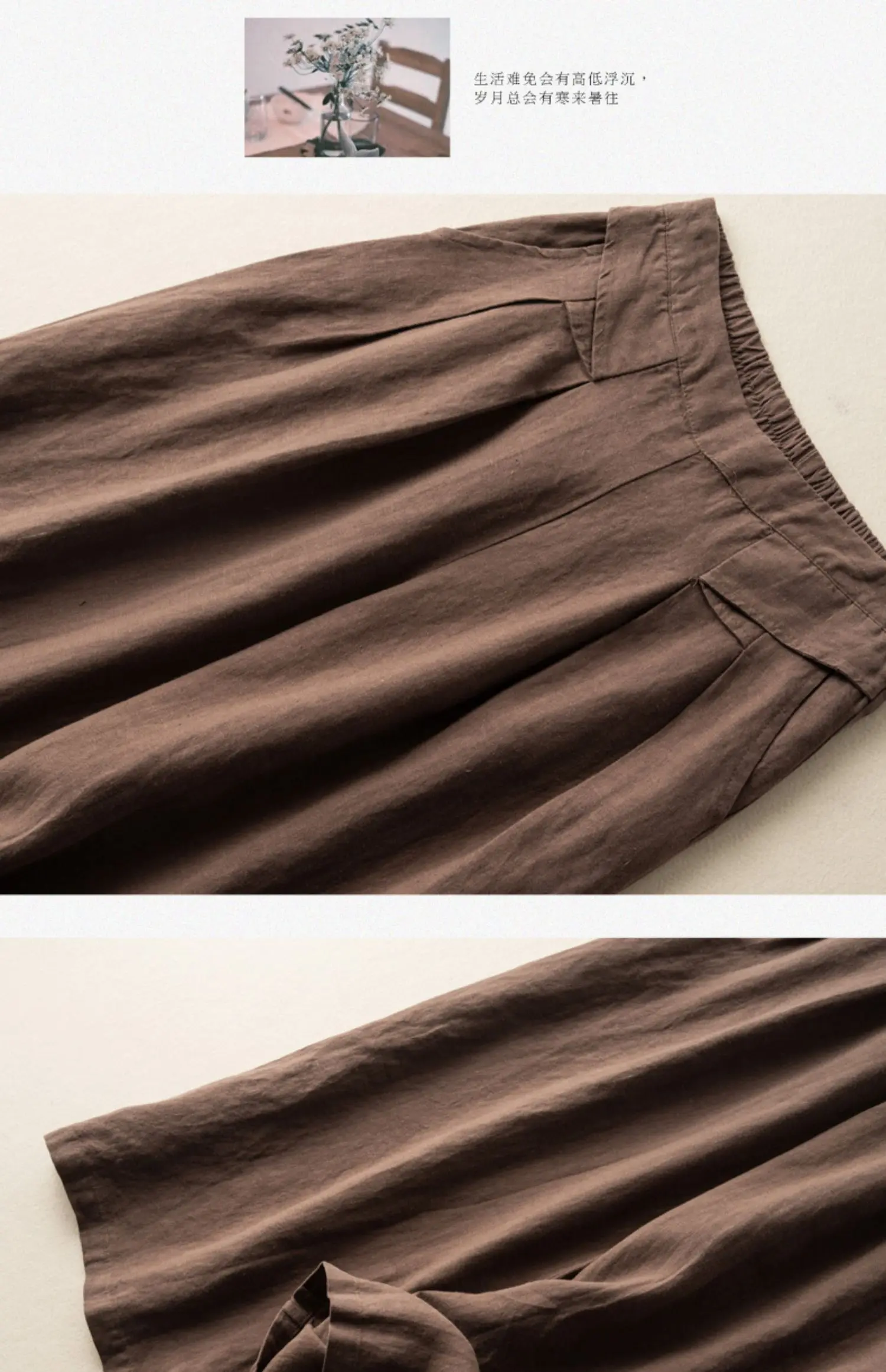 Women Casual Wide Leg Pants New 2023 Summer Vintage Style Solid Color Loose Comfortable Female Cotton Linen Trousers B2607
