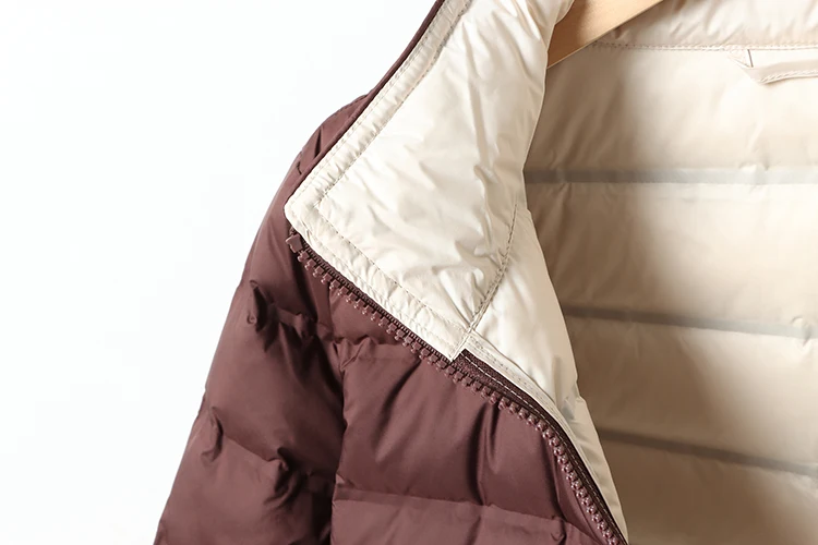 Woman Winter Fashion Stand Collar Jacket Ultra Light Down Seamless Coat Windbreaker Outwear Upper