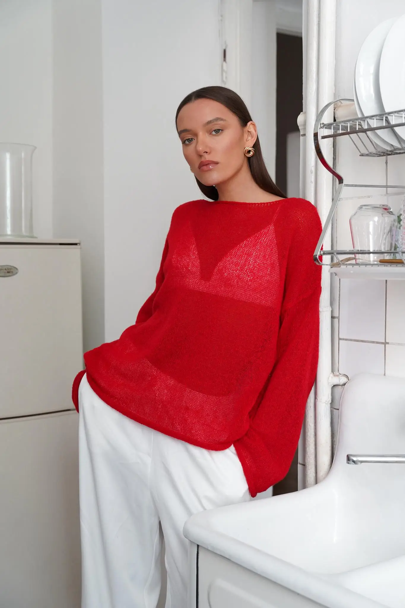 Wolfeel Women Oversized Sweater Summer Autumn Casual Fashion Loose Women Pullovers Chic White Jumper Sueter Mujer Pull Femme