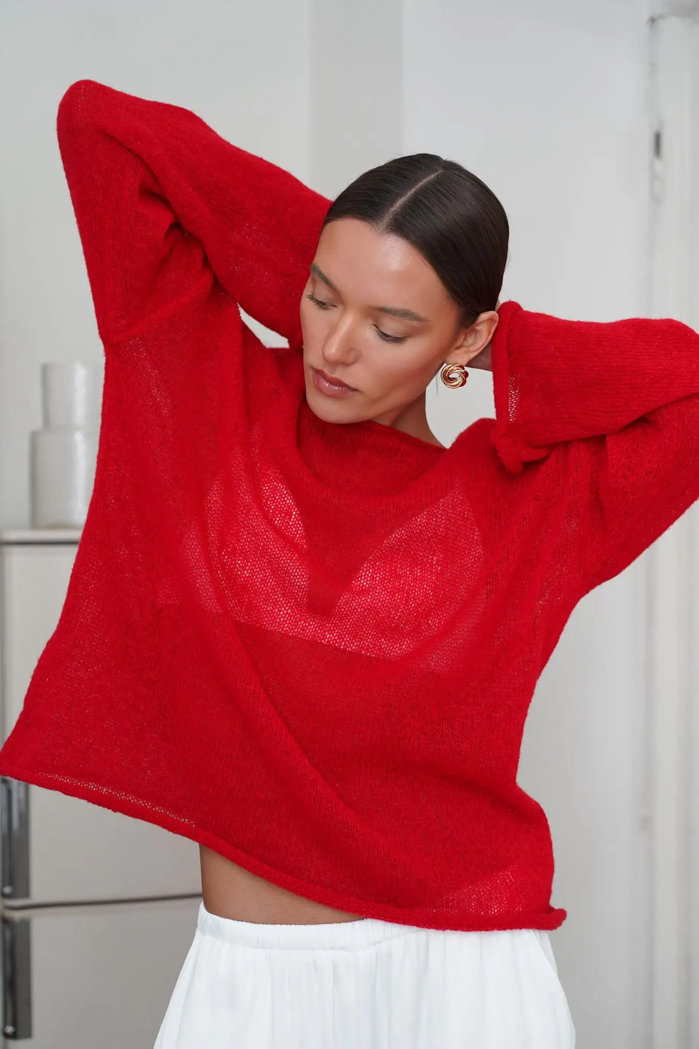 Wolfeel Women Oversized Sweater Summer Autumn Casual Fashion Loose Women Pullovers Chic White Jumper Sueter Mujer Pull Femme