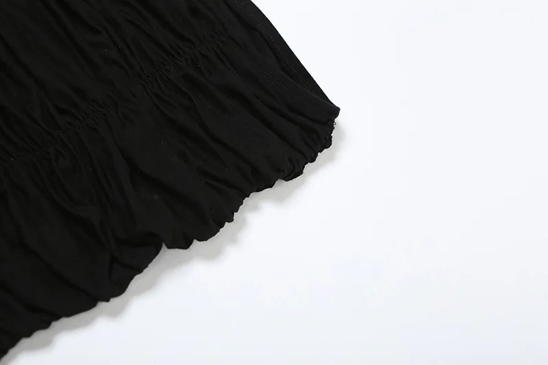 Goth Dark Mall Goth High Waist Mesh Patchwrok Mid Skirts Sexy Hem Split Ruched Bodycon Skirt E-girl Y2K Streetwear Alt Bottoms