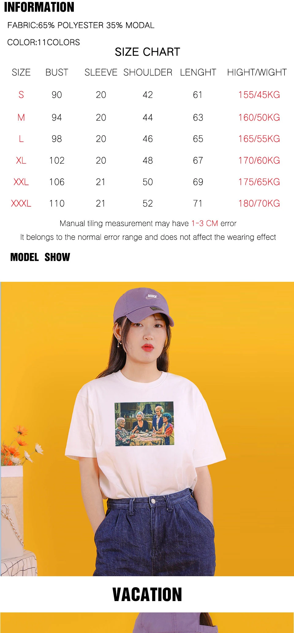 Short Sleeve T Shirt The Golden Girls Dinner Printing Woman T-Shirts Harajuku Vintage Women Tshirt O-neck Hip Hop Women's Shirts