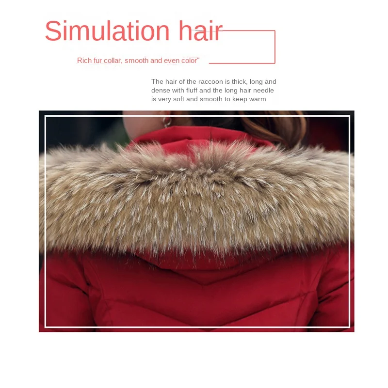 Autumn Female Middle Length Jacket Coat Women Fake Fur Collar Parkas Woman Slim Cotton Padded Jacket S-3XL Winter Jacket