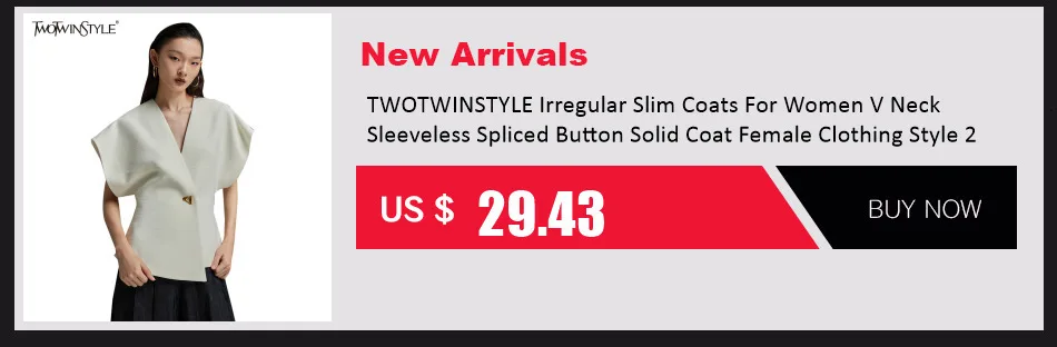 TWOTWINSTYLE Colorblock Sexy Hollow Out Skirt For Women High Waist Bodycon Patchwork Single Breasted Designer Skirts Female New
