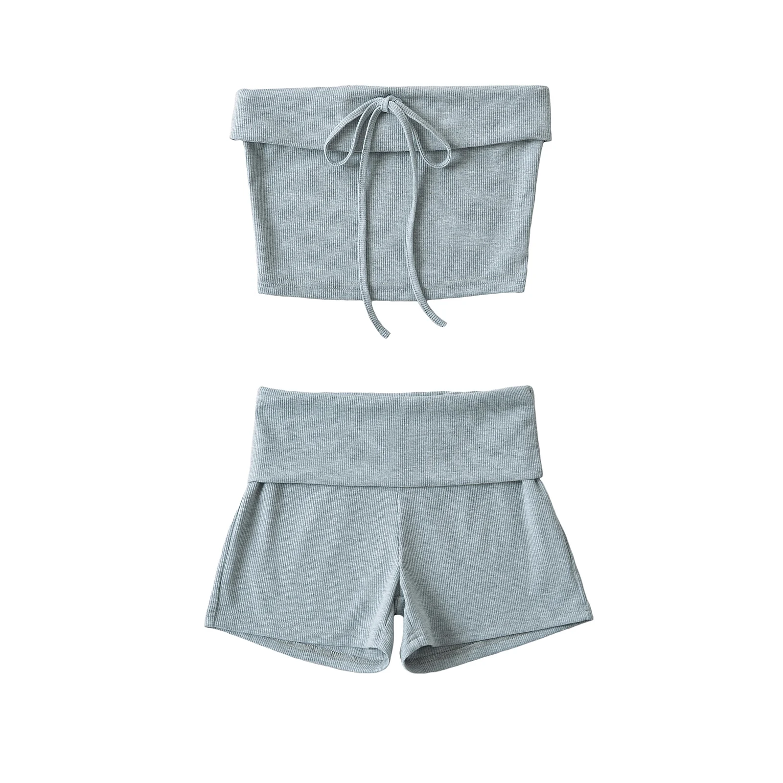 Sexy Short sets womens 2 pieces Summer vacation oufits beach sets womens 2 pieces knitted shorts set women two pieces set new in
