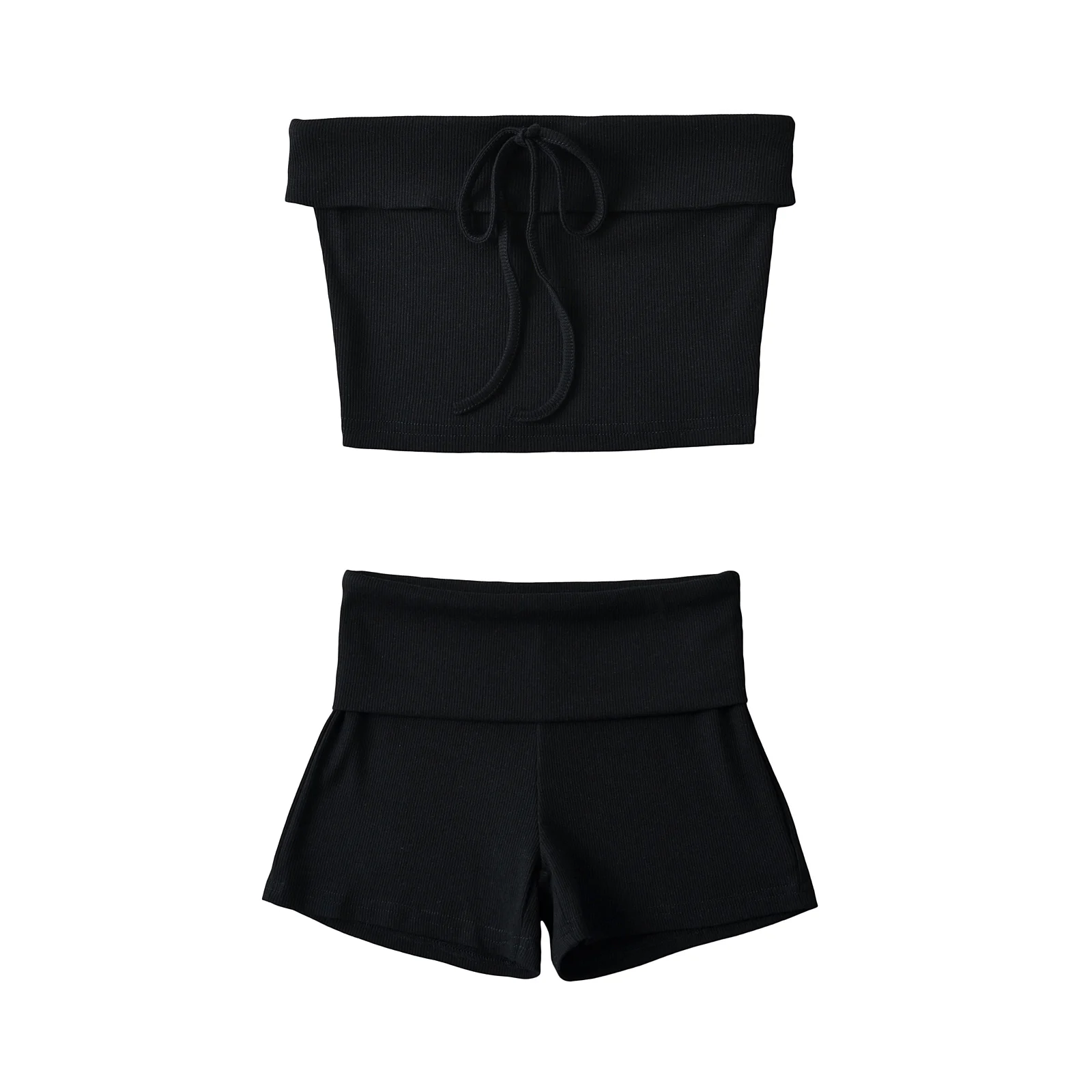Sexy Short sets womens 2 pieces Summer vacation oufits beach sets womens 2 pieces knitted shorts set women two pieces set new in