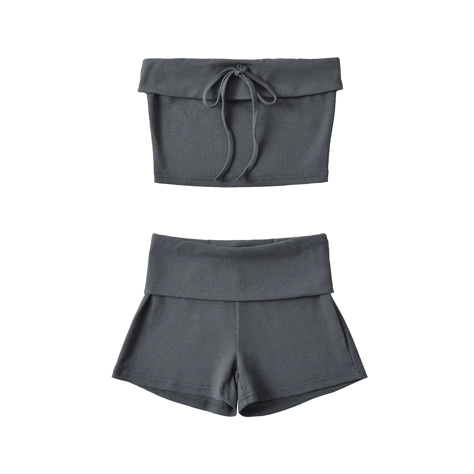 Sexy Short sets womens 2 pieces Summer vacation oufits beach sets womens 2 pieces knitted shorts set women two pieces set new in