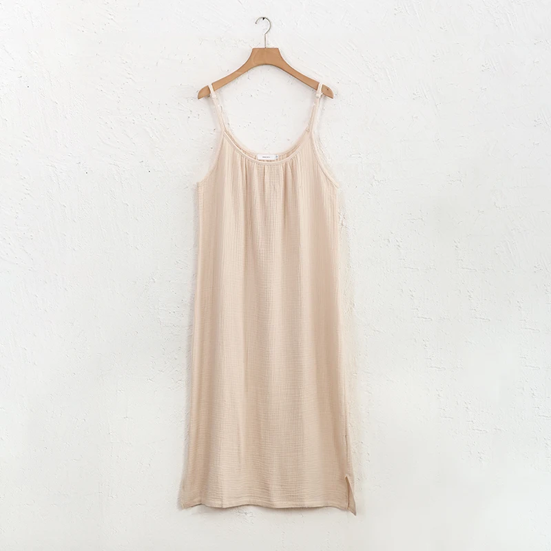 Muslin 100% Cotton Dresses For Women 2026 Sexy Adjustable Strap Casual Long Midi Elegant Party Dresses Holiday Beach Sundress