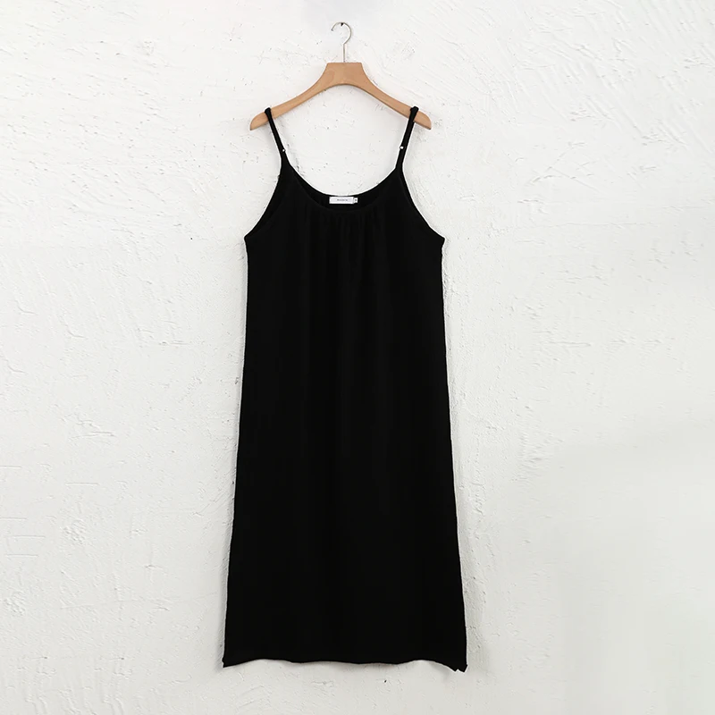 Muslin 100% Cotton Dresses For Women 2026 Sexy Adjustable Strap Casual Long Midi Elegant Party Dresses Holiday Beach Sundress