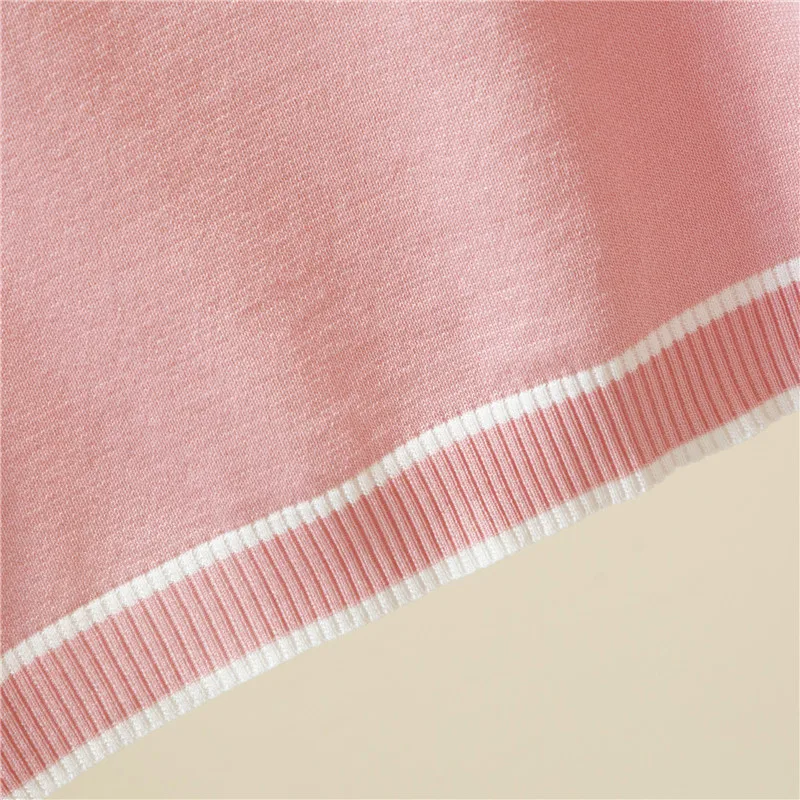 Camisetas Mujer New Thin Knitted T Shirt Women Short Sleeve Summer Tops Woman Clothes Striped Fashion T-Shirt Tee Shirt Femme