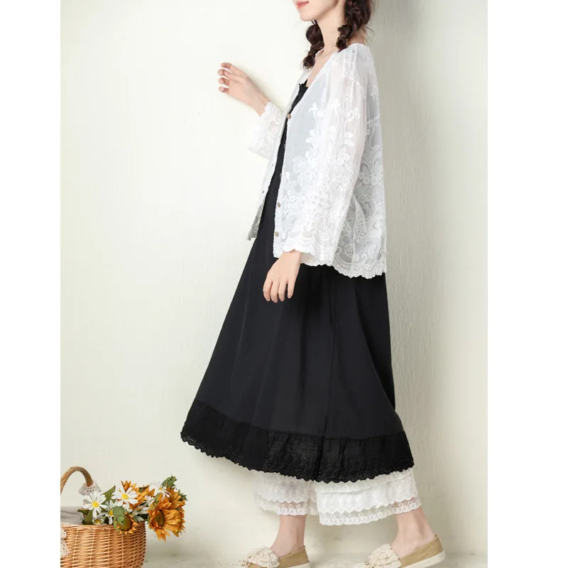 Johnature 2024 Summer New Japanese Casual Spaghetti Strap Thin All Match Dress For Women Solid Color Cotton Female Dresses