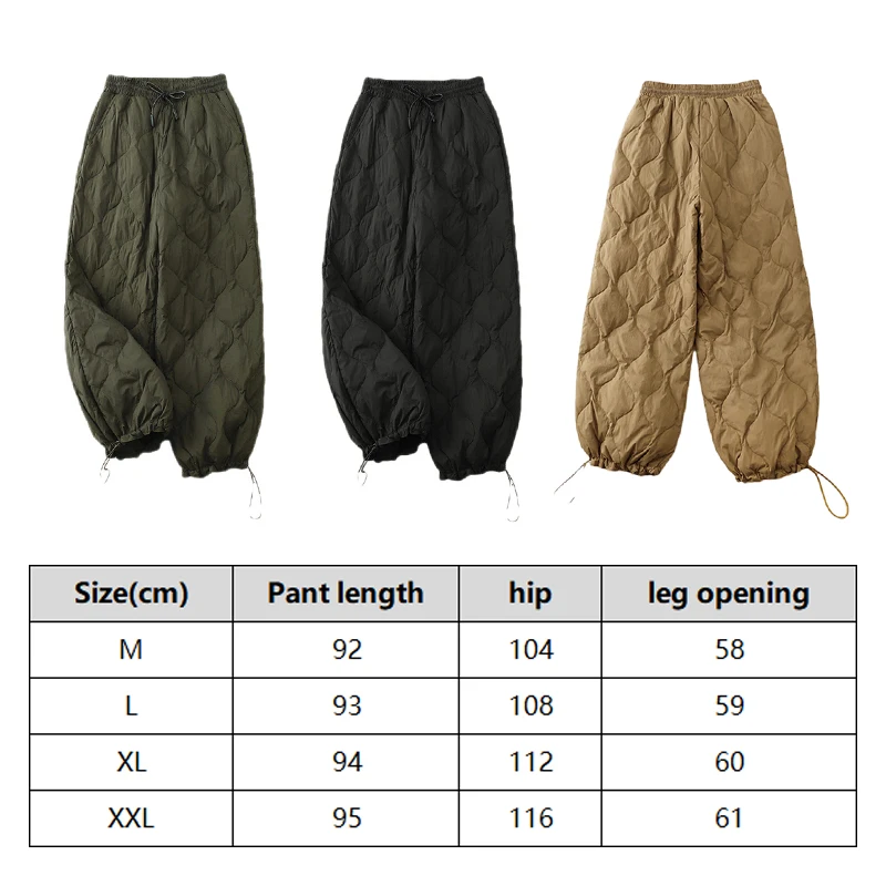 Women Winter Thick Cotton Velvet Padded Trousers Wide Leg Pants Women Warm Casual Pantalones Vintage High Waist Loose Sweatpants