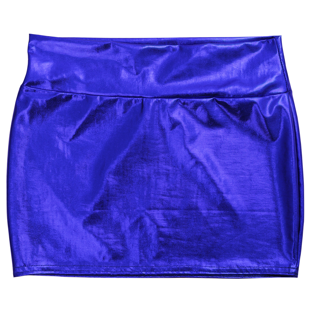 Women Sexy Shiny Patent Leather Wetlook Mini Skirt Pencil Skirts Low Waist Clubwear Partywear Performance Costume Streetwear