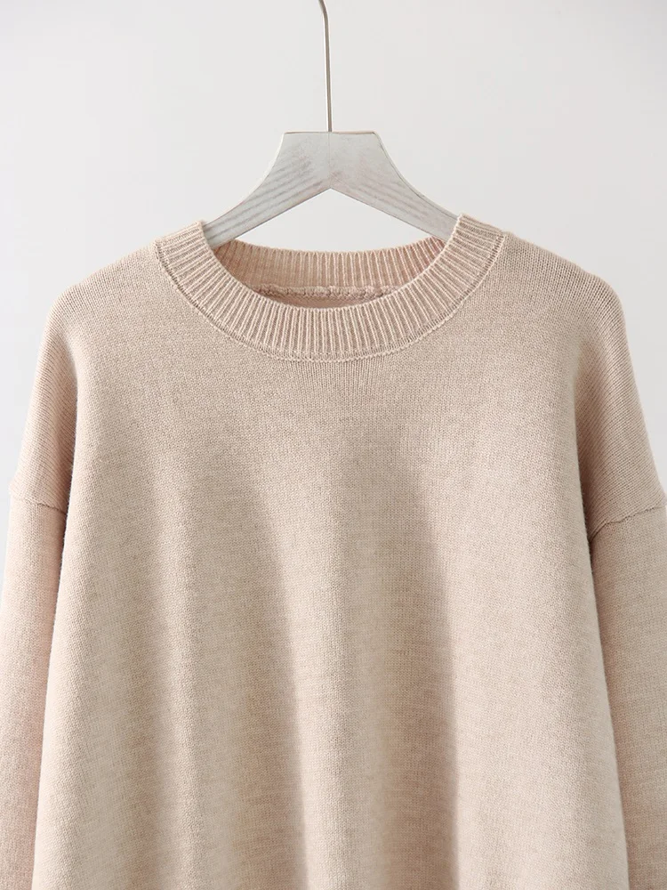 Light Blue Oversized Sweaters For Women Trend White Loose Sweater Casual Autumn Winter Warm Thick Knit Sweater Women Jumper