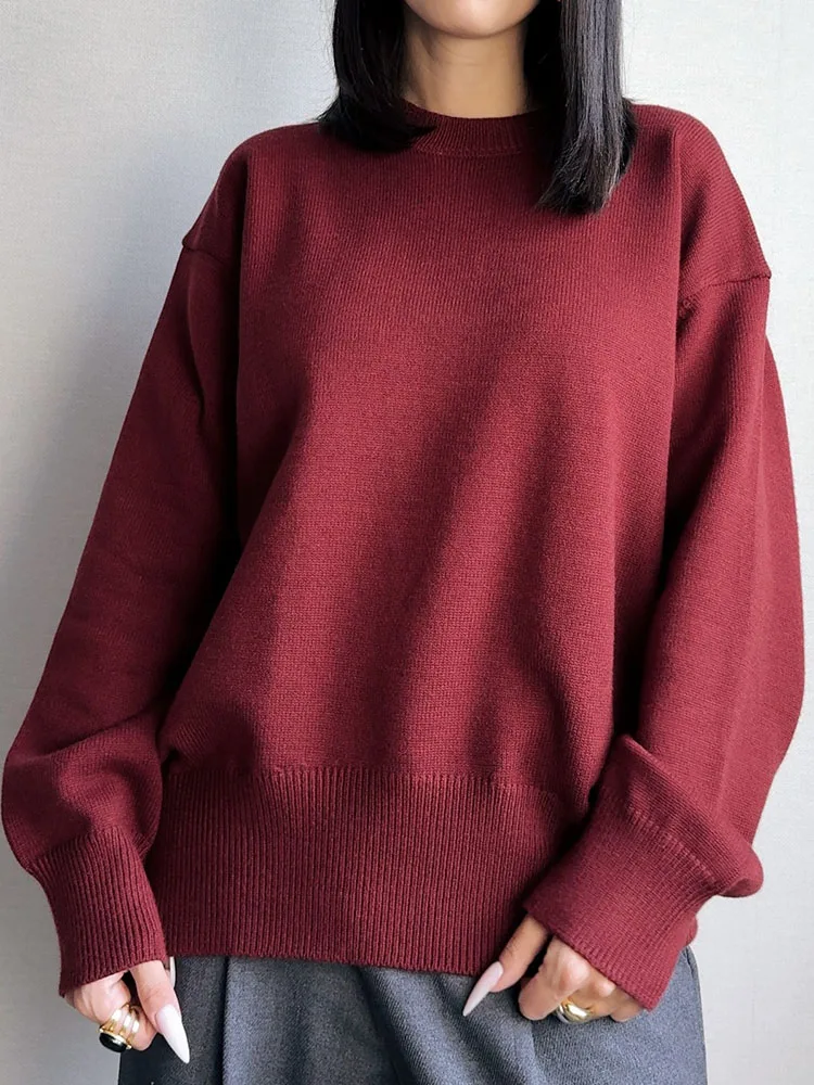 Light Blue Oversized Sweaters For Women Trend White Loose Sweater Casual Autumn Winter Warm Thick Knit Sweater Women Jumper