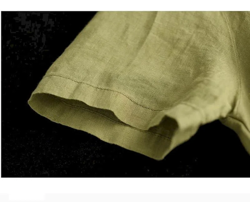 Cotton Linen T Shirts Women Vintage Hooded T-shirt Casual Loose Drawstring Swing Short Sleeve Tops Summer Trend Thin Tshirt Y2k