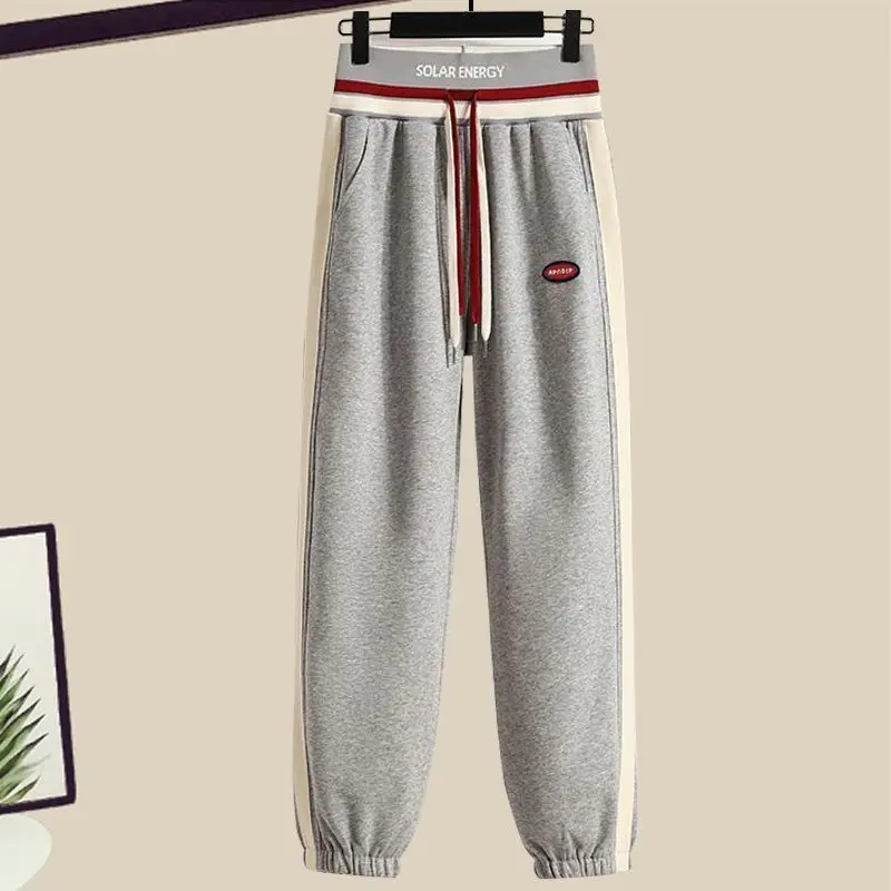 Spring and Autumn Sports Suit Women's 2023 New Korean Version Loose Age Reducing Top Slimming Casual Pants Two-piece Set