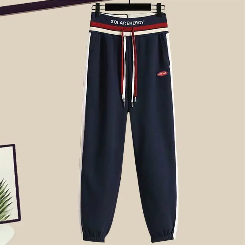 Spring and Autumn Sports Suit Women's 2023 New Korean Version Loose Age Reducing Top Slimming Casual Pants Two-piece Set