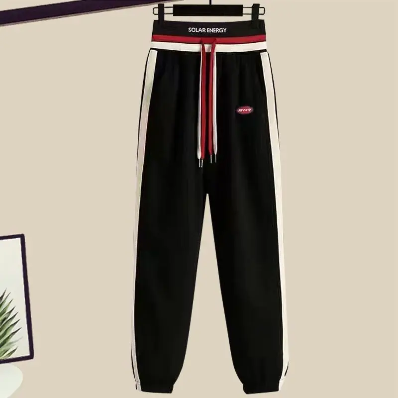 Spring and Autumn Sports Suit Women's 2023 New Korean Version Loose Age Reducing Top Slimming Casual Pants Two-piece Set