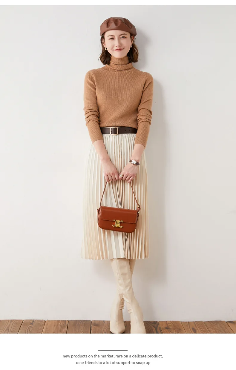 Fashion Turtleneck Sweater Women Autumn Winter Clothes Slim Warm Cashmere Pullover Bottoming Shirt Office Lady Jumper Knitwear