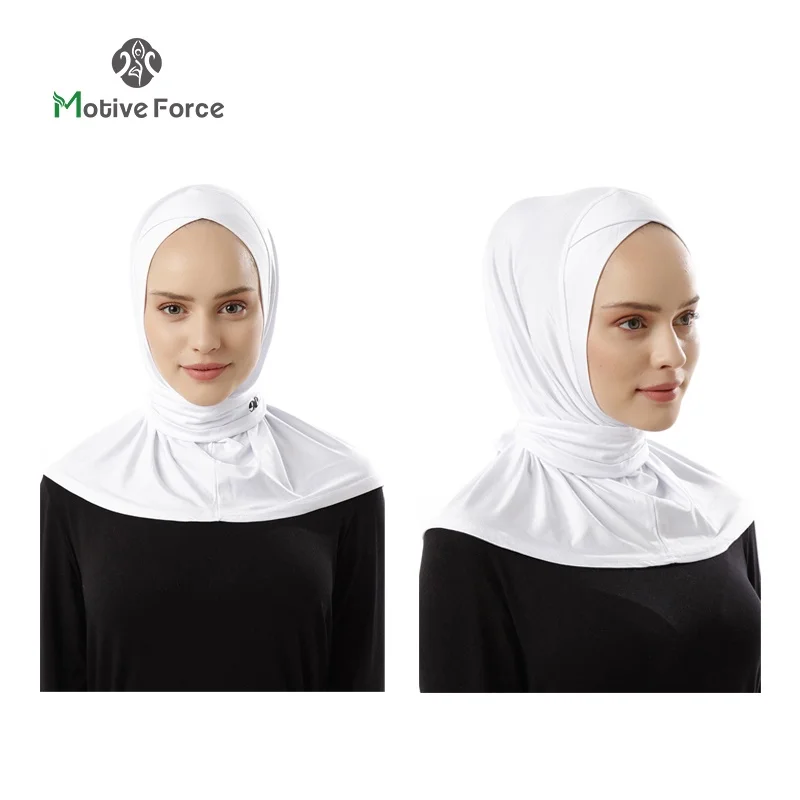 Muslim Modal Sport Hijab Abaya White Head Scarf Hijabs For Woman Abayas Women Jersey Turbans Islamic Turban Wrap Instant shawl