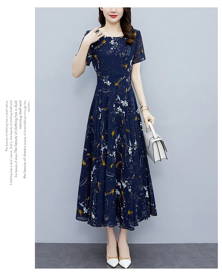 White Floral Chiffon Bodycon Office Lady Dress Summer Elegant Casual Chic Prom Long Dress 2024 Women Vintage Party Evening Dress