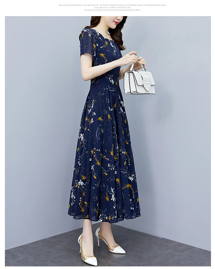 White Floral Chiffon Bodycon Office Lady Dress Summer Elegant Casual Chic Prom Long Dress 2024 Women Vintage Party Evening Dress