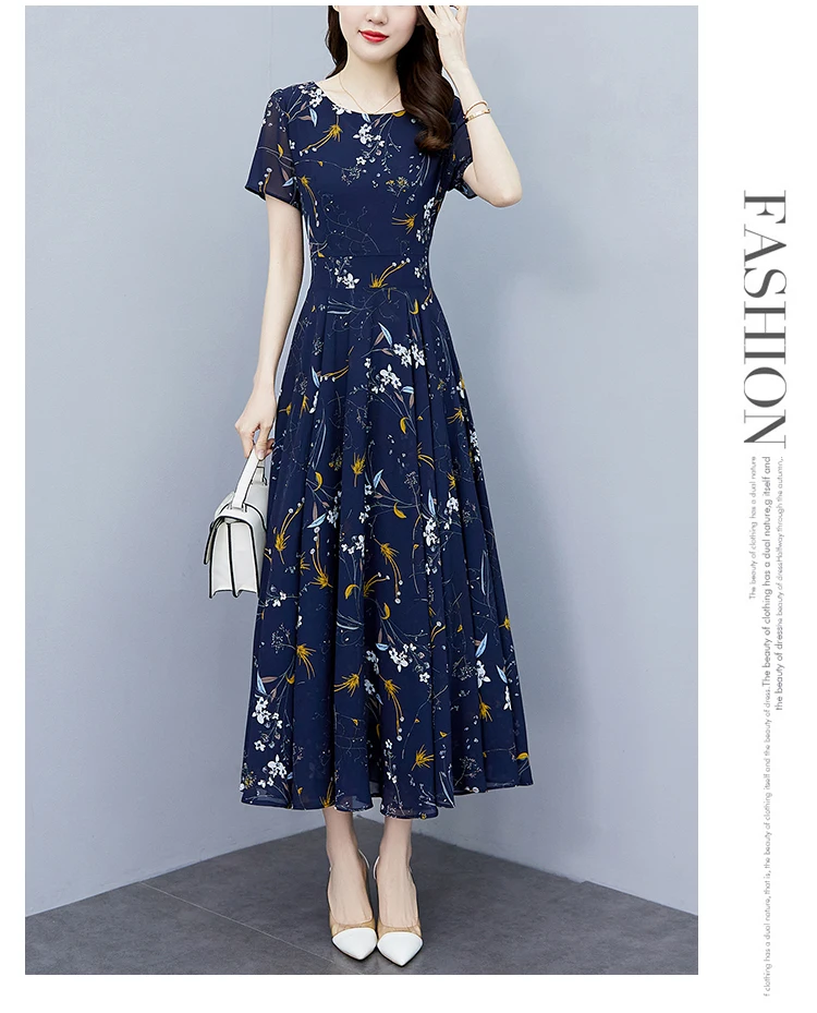 White Floral Chiffon Bodycon Office Lady Dress Summer Elegant Casual Chic Prom Long Dress 2024 Women Vintage Party Evening Dress