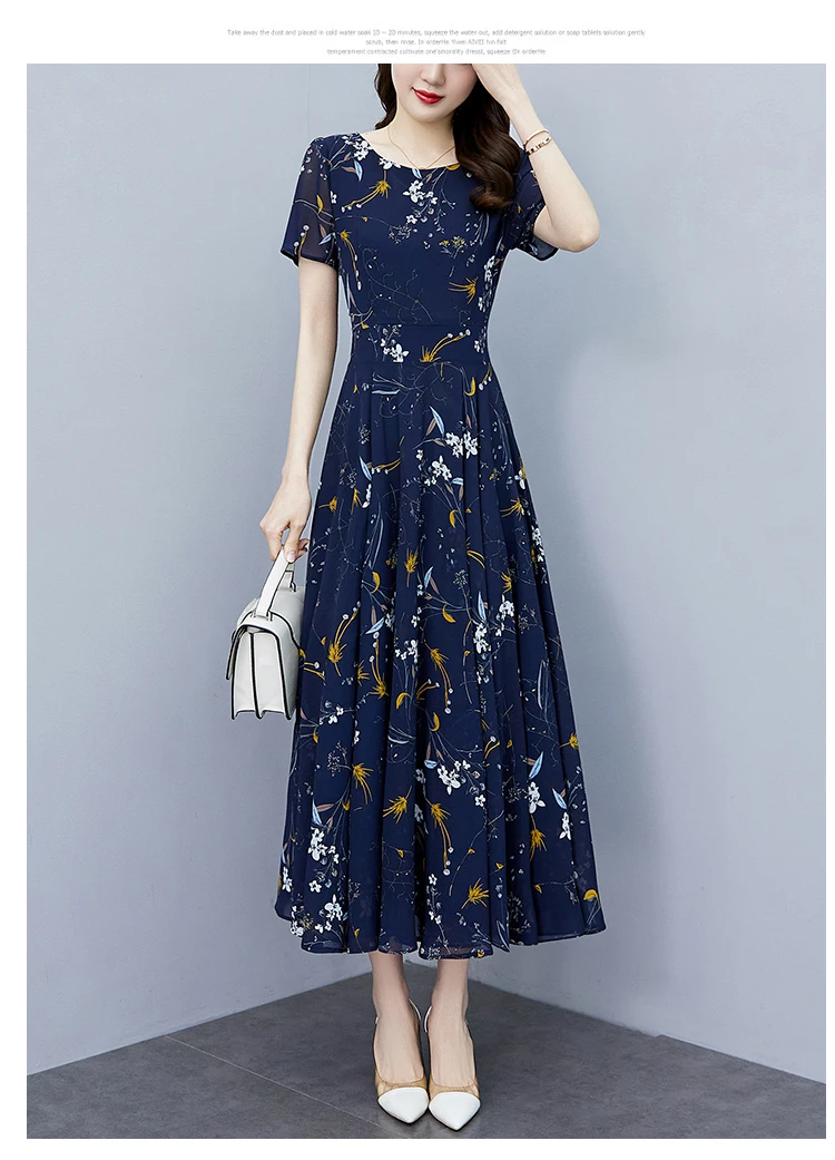White Floral Chiffon Bodycon Office Lady Dress Summer Elegant Casual Chic Prom Long Dress 2024 Women Vintage Party Evening Dress