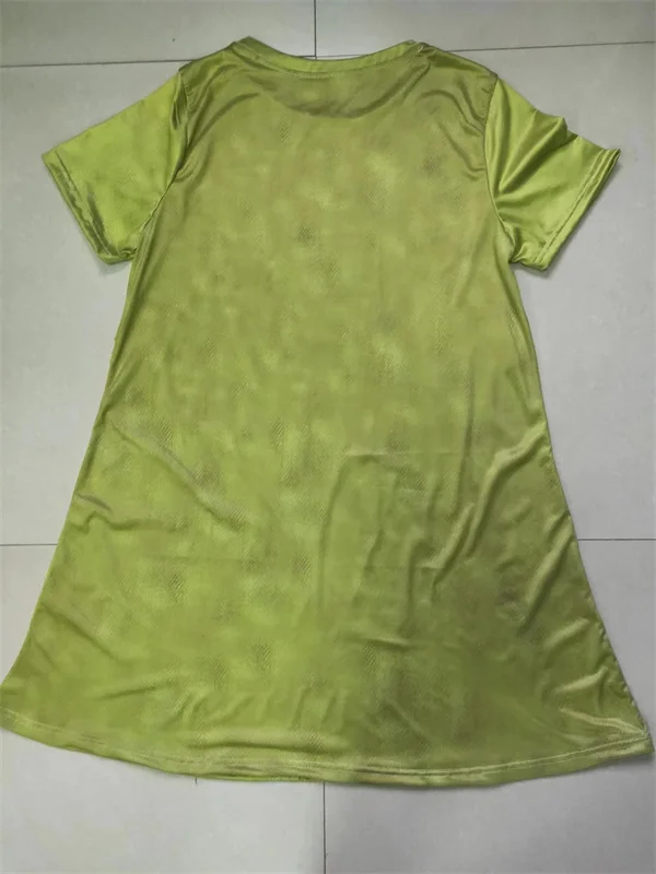 2023 New Women Dress Fashion Abstract False Two-piece Set Loose Casual Mini Dress Ladies Floral Print Summer Beach Party Dress